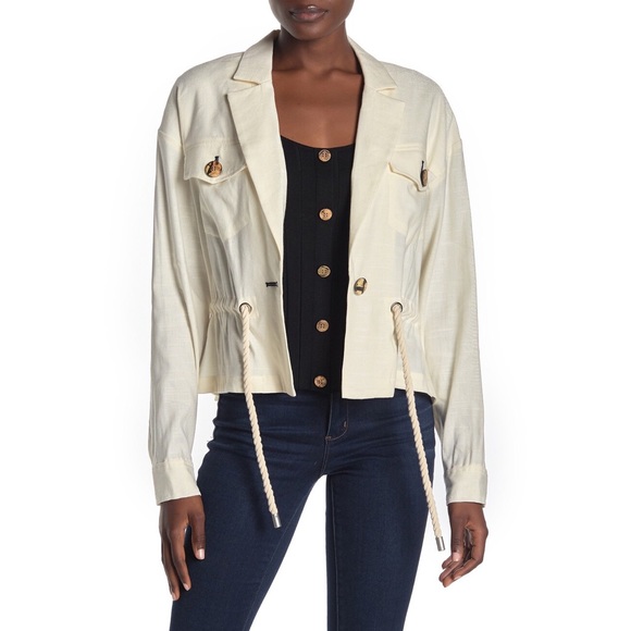 Veronica Beard Jackets & Coats Veronica Beard Magni Linen Blond